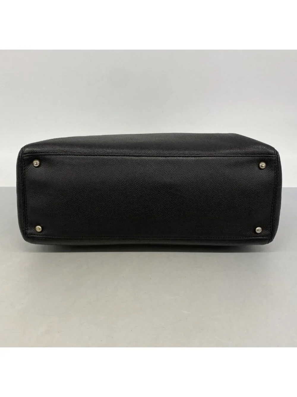 Chanel Tote Executive Leather Black Silver